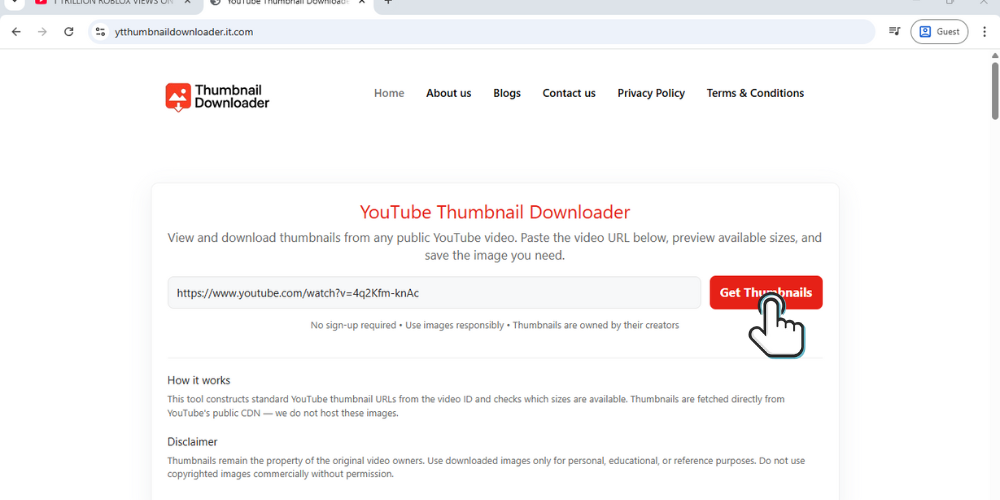 youtube thumbnail downloader